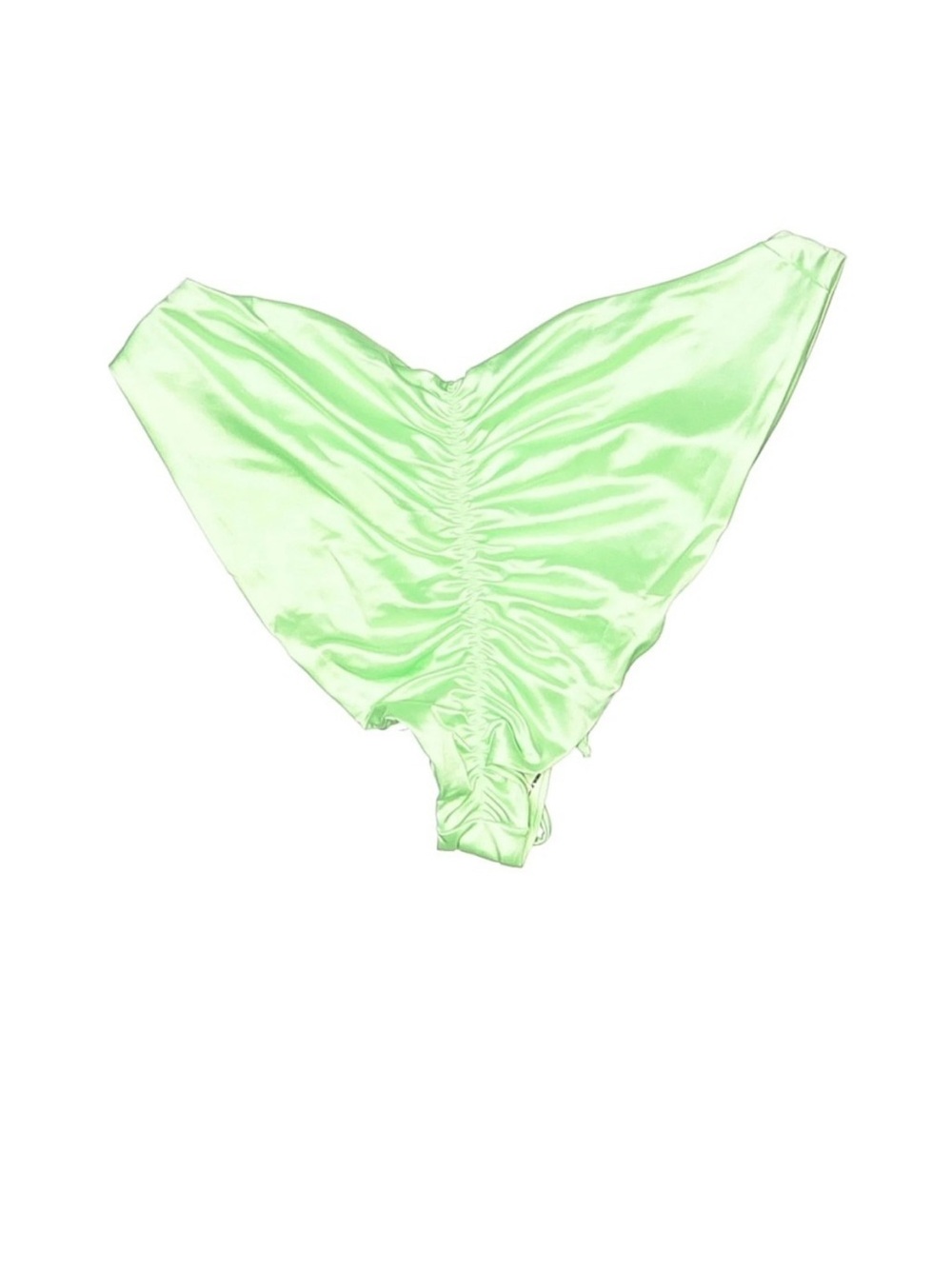 Frankies Bikinis Naomi Osaka Foxy Satin Bikini Bottoms Honeydew Green Cheeky XL - Picture 4 of 7